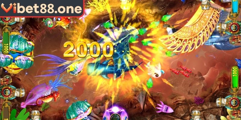 Khám phá đại dương trong bắn cá Cua Vàng VIBET88
